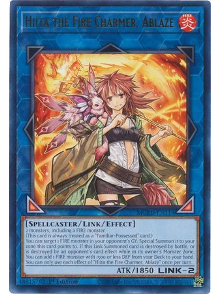 Hiita the Fire Charmer, Ablaze - MGED-EN119 - Rare 1st Edition 1