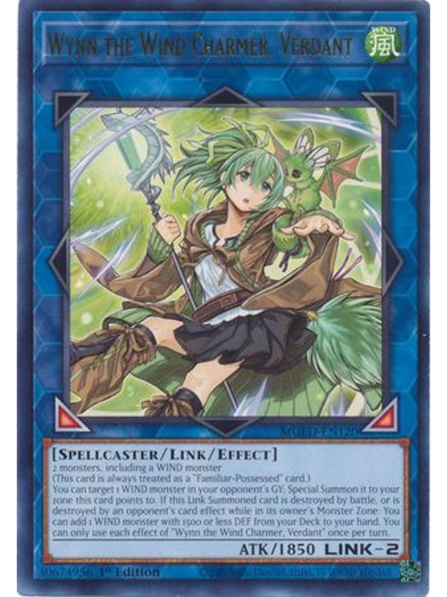 Wynn the Wind Charmer, Verdant - MGED-EN120 - Rare 1st Edition 1