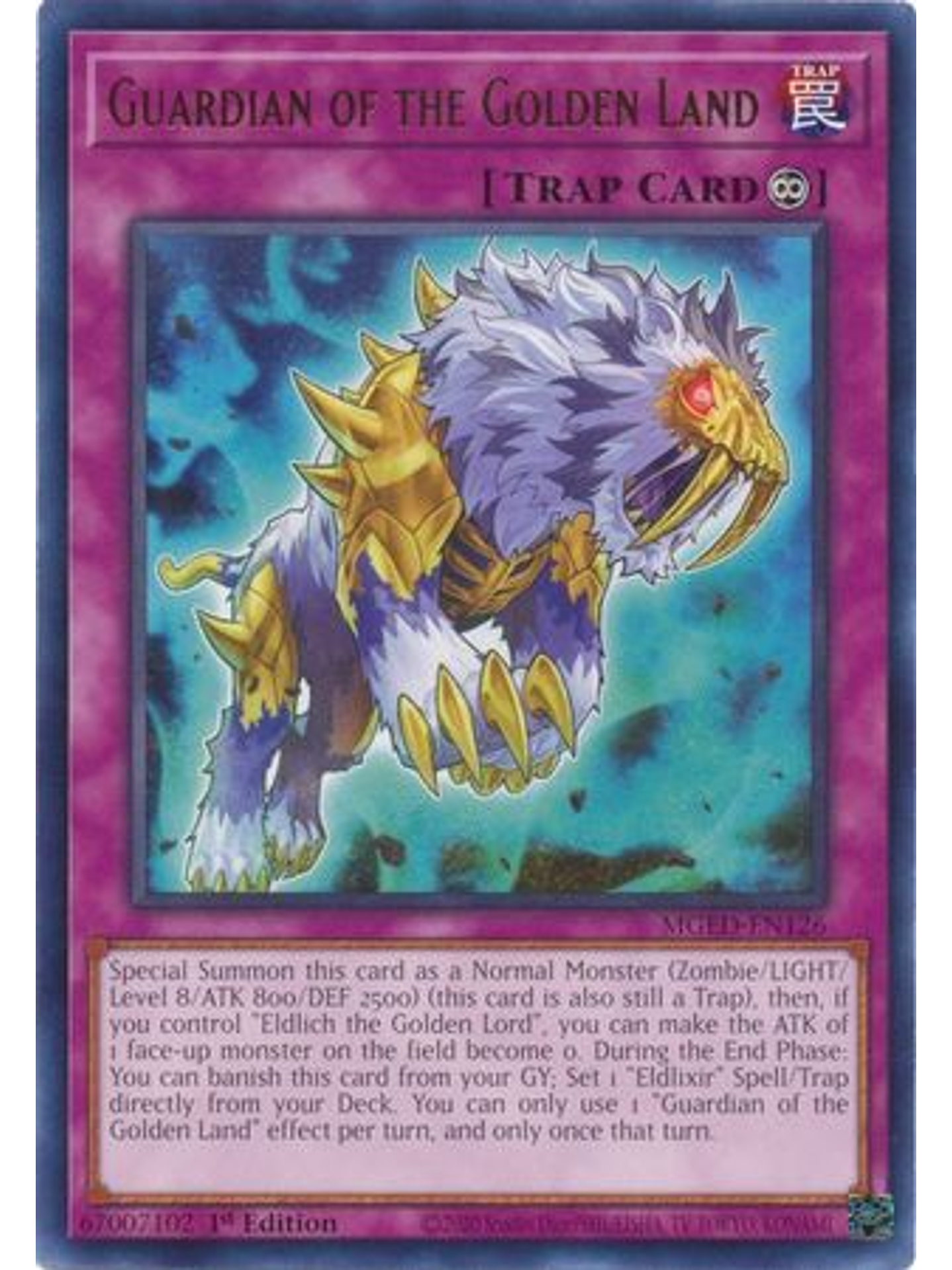 Guardian of the Golden Land - MGED-EN126 - Rare 1st Edition 1