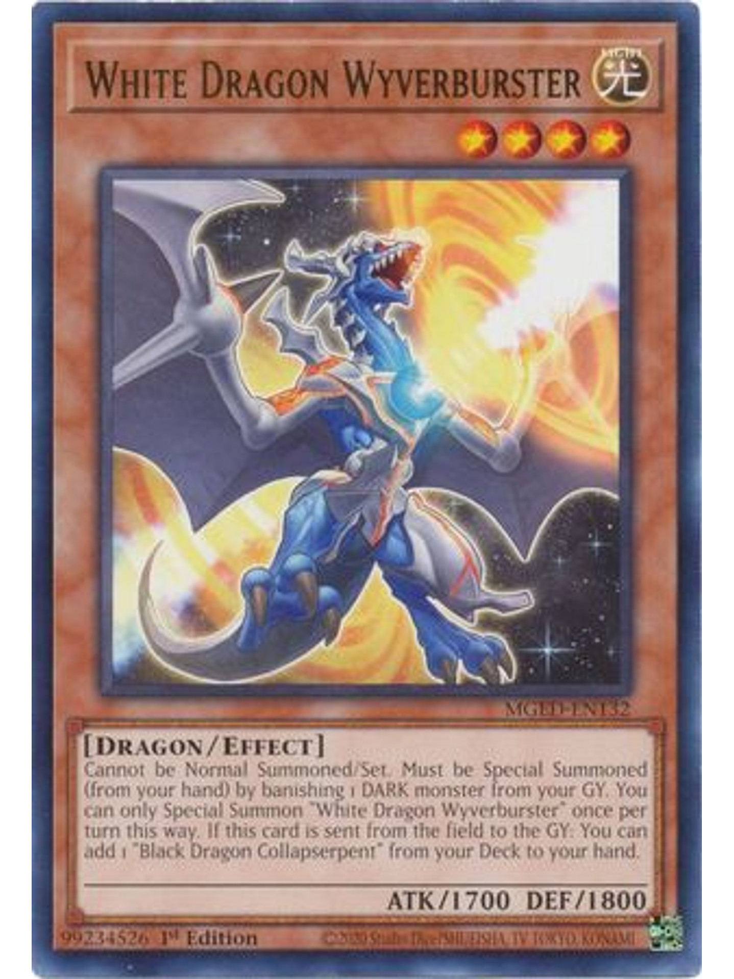 White Dragon Wyverburster - MGED-EN132 - Rare 1st Edition 1