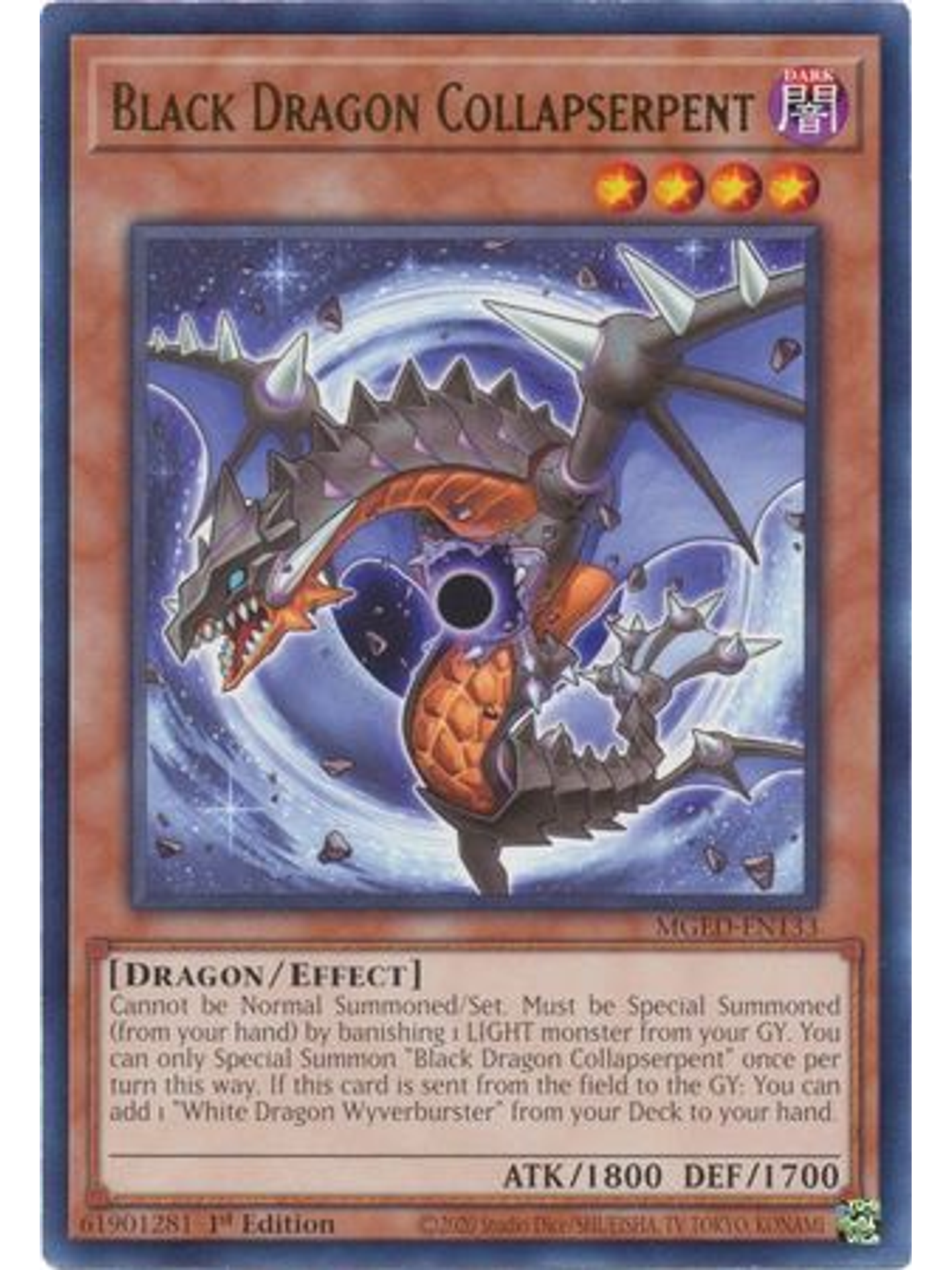 Black Dragon Collapserpent - MGED-EN133 - Rare 1st Edition 1