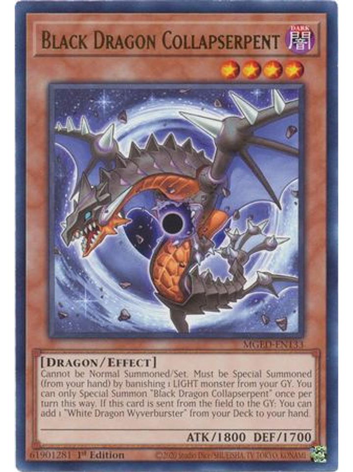 Black Dragon Collapserpent - MGED-EN133 - Rare 1st Edition 1