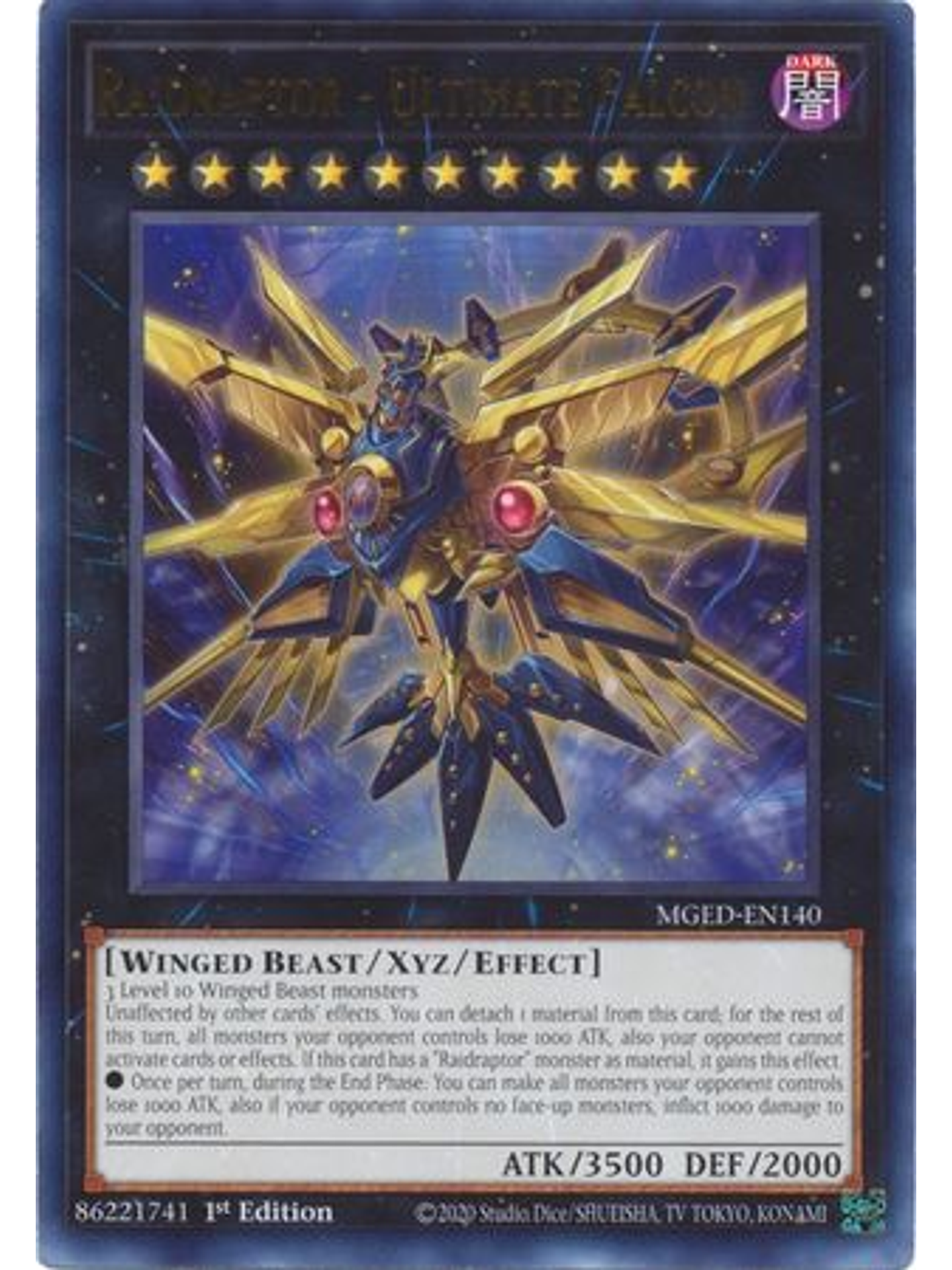 Raidraptor - Ultimate Falcon - MGED-EN140 - Rare 1st Edition 1