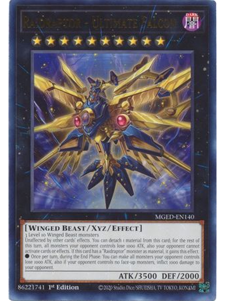 Raidraptor - Ultimate Falcon - MGED-EN140 - Rare 1st Edition 1