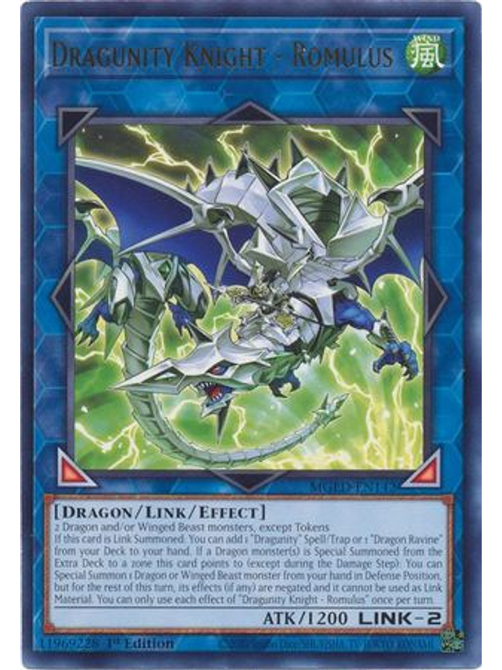 Dragunity Knight - Romulus - MGED-EN142 - Rare 1st Edition 1