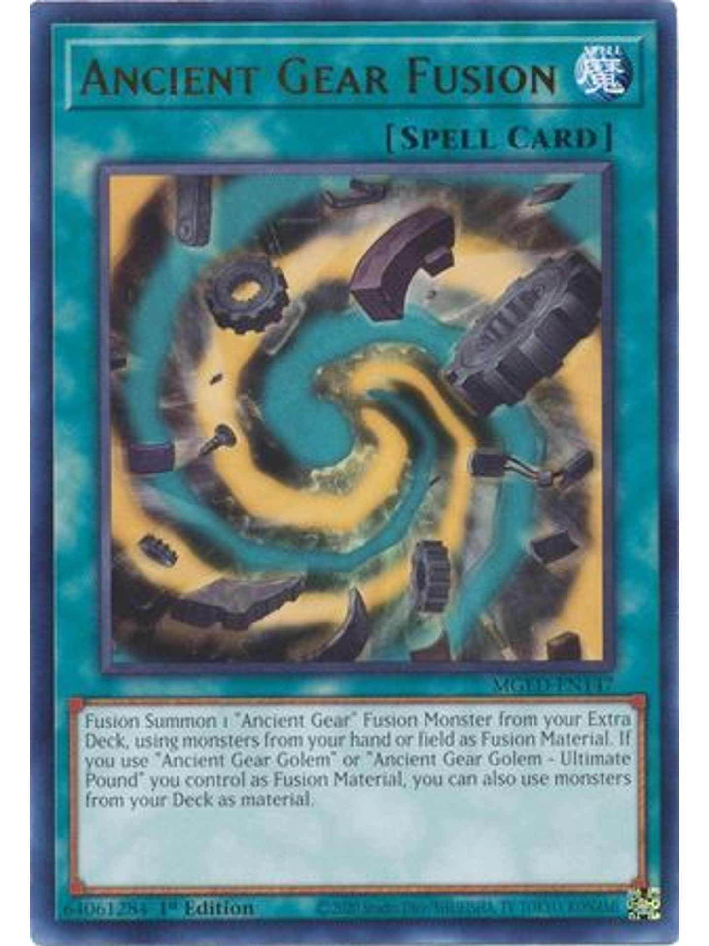 Ancient Gear Fusion - MGED-EN147 - Rare 1st Edition 1