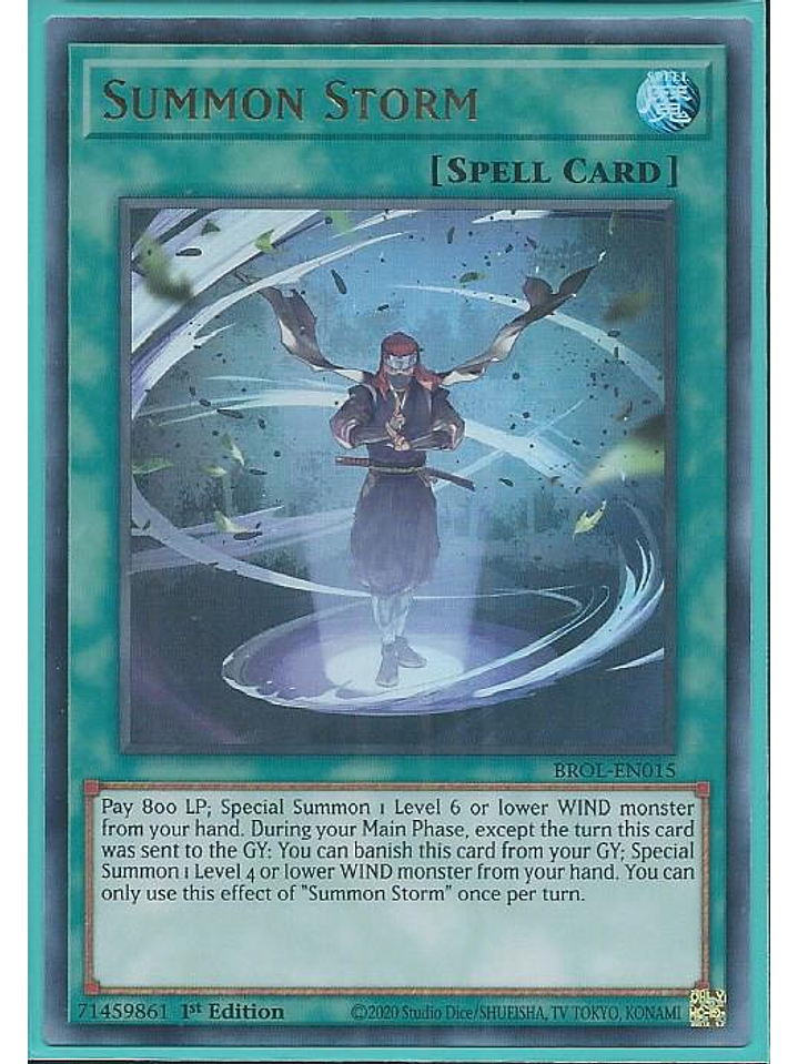 Summon Storm - BROL-EN015 - Ultra Rare 1st Edition 1