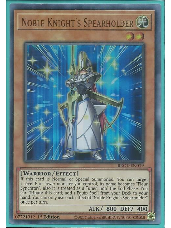 Noble Knight's Spearholder - BROL-EN019 - Ultra Rare 1st Edition 1