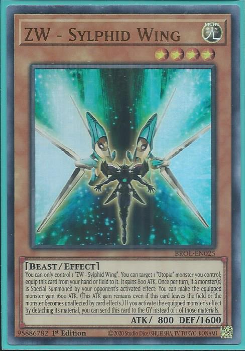 ZW - Sylphid Wing - BROL-EN025 - Ultra Rare 1st Edition