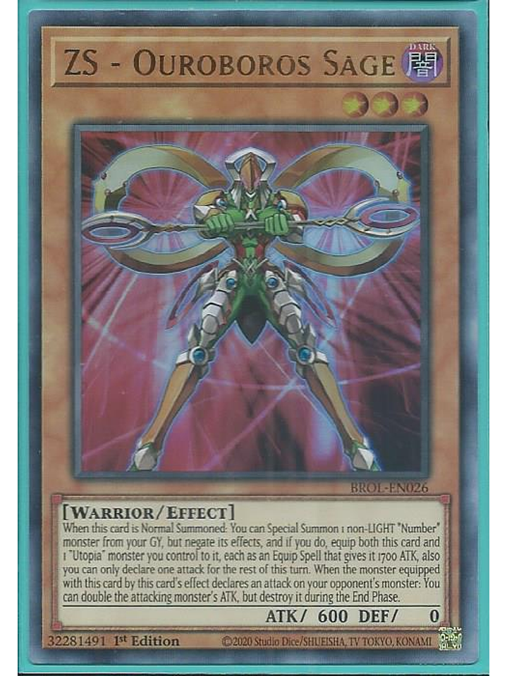 ZS - Ouroboros Sage - BROL-EN026 - Ultra Rare 1st Edition 1