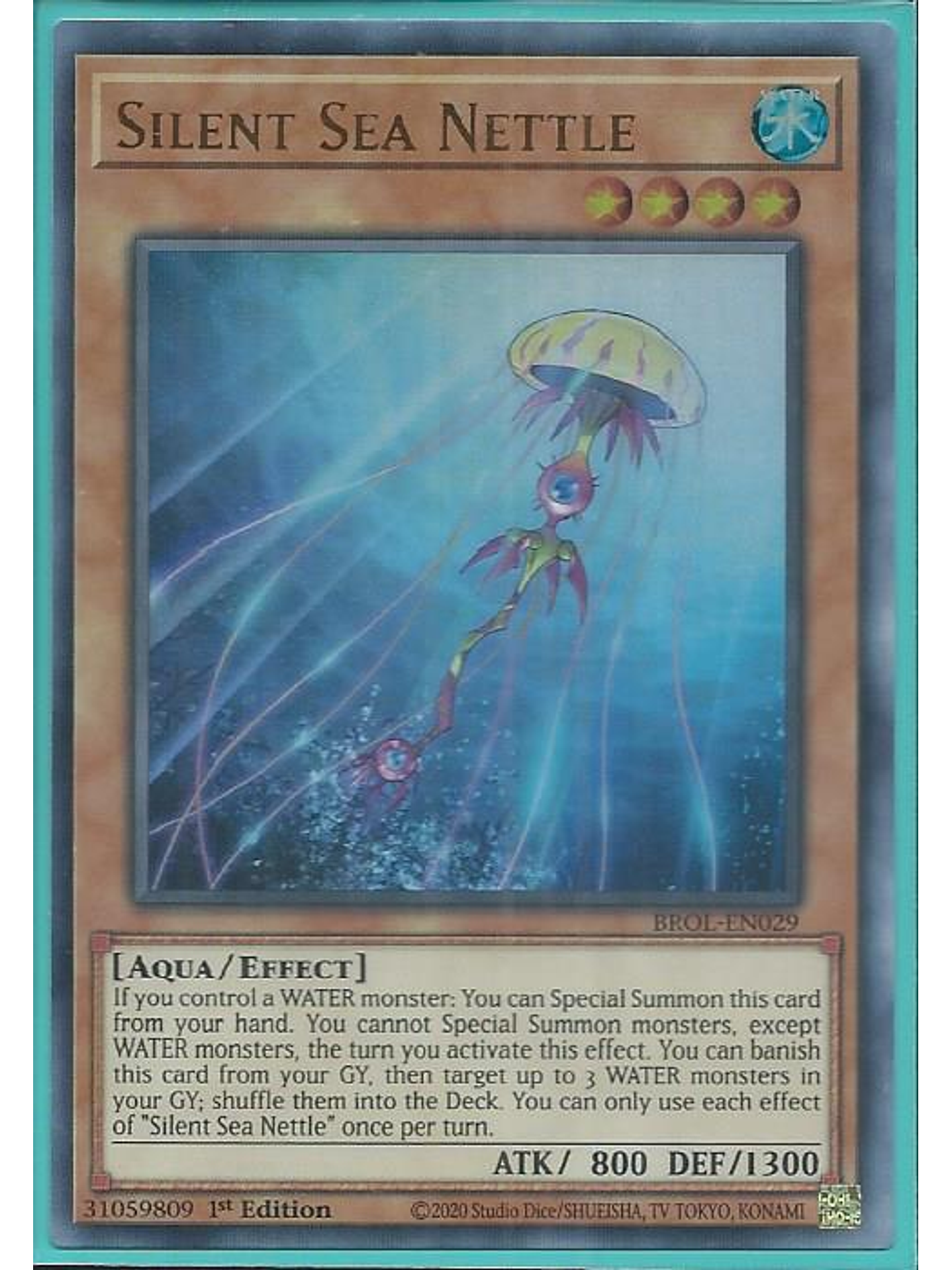 Silent Sea Nettle - BROL-EN029 - Ultra Rare 1st Edition 1