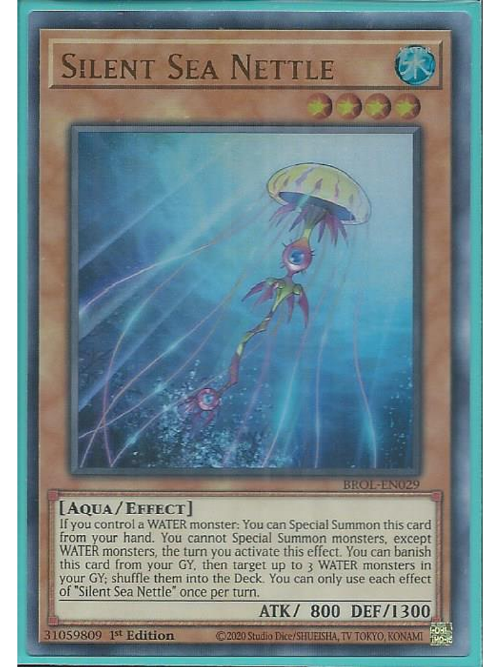 Silent Sea Nettle - BROL-EN029 - Ultra Rare 1st Edition 1