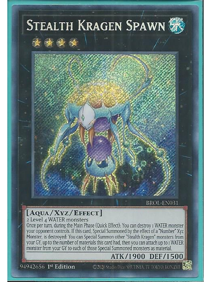 Stealth Kragen Spawn - BROL-EN031 - Secret Rare 1st Edition 1