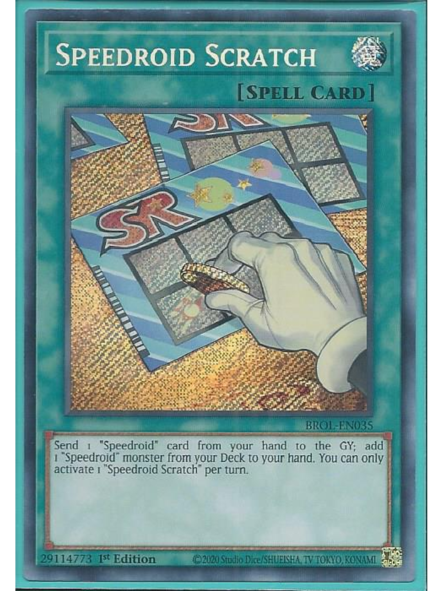 Speedroid Scratch - BROL-EN035 - Secret Rare 1st Edition 1