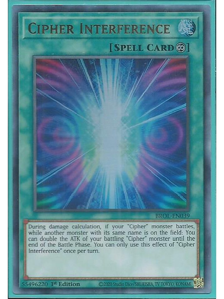 Cipher Interference - BROL-EN039 - Ultra Rare 1st Edition 1