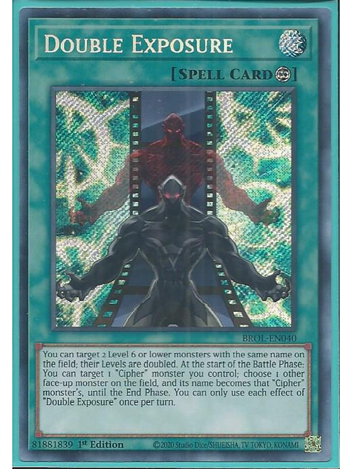 Double Exposure - BROL-EN040 - Secret Rare 1st Edition 1