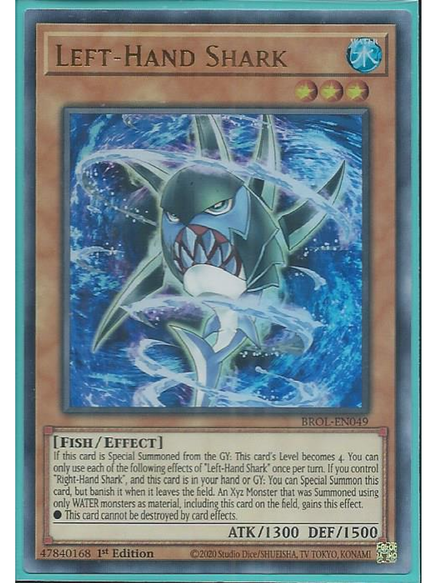 Left-Hand Shark - BROL-EN049 - Ultra Rare 1st Edition 1
