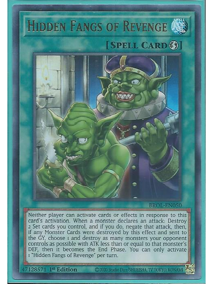Hidden Fangs of Revenge - BROL-EN050 - Ultra Rare 1st Edition 1