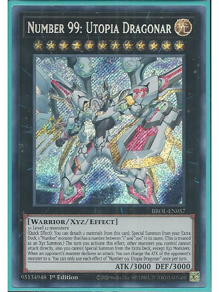 Number 99: Utopia Dragonar - BROL-EN057 - Secret Rare 1st Edition 1