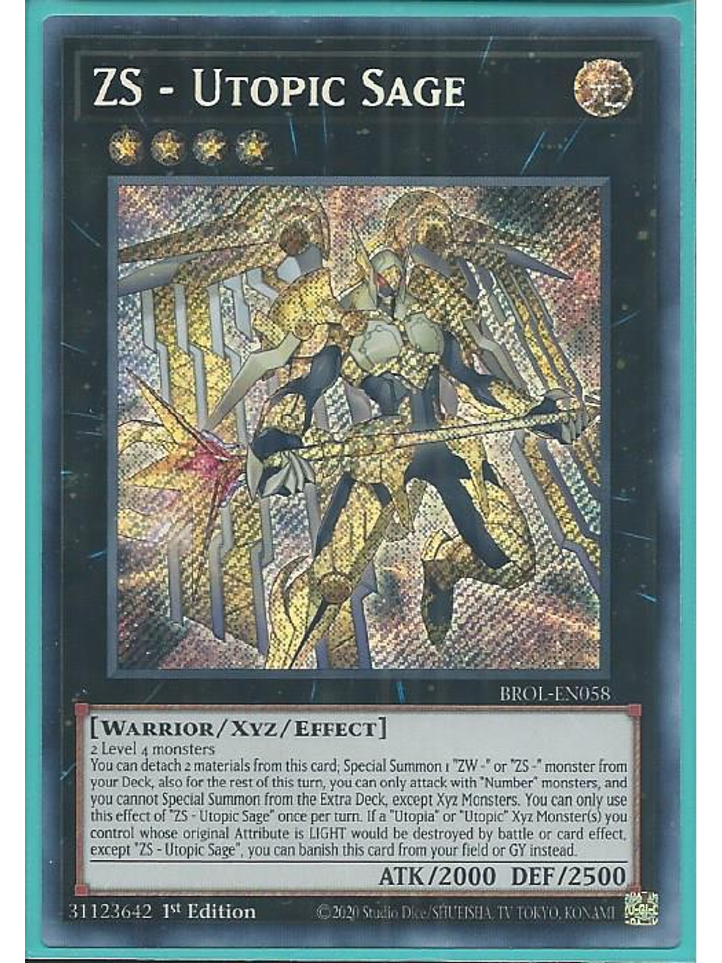 ZS - Utopic Sage - BROL-EN058 - Secret Rare 1st Edition 1