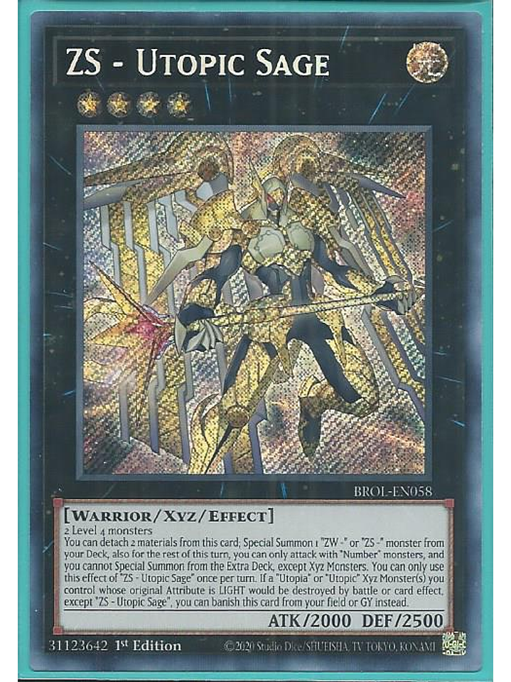 ZS - Utopic Sage - BROL-EN058 - Secret Rare 1st Edition 1