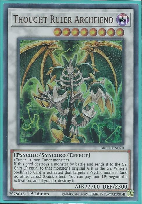 Thought Ruler Archfiend - BROL-EN070 - Ultra Rare 1st Edition