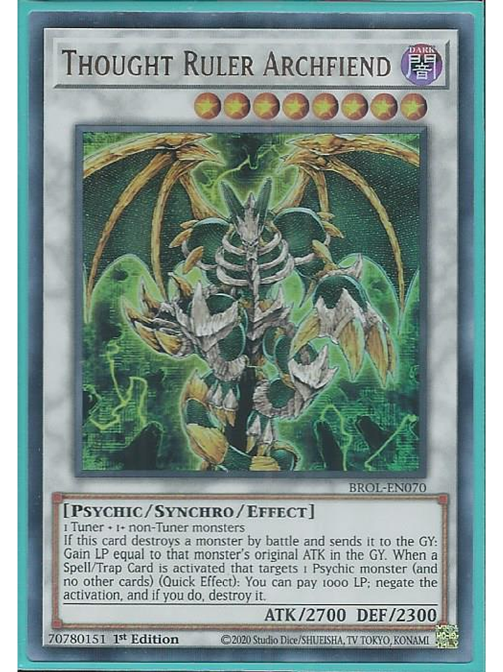 Thought Ruler Archfiend - BROL-EN070 - Ultra Rare 1st Edition 1