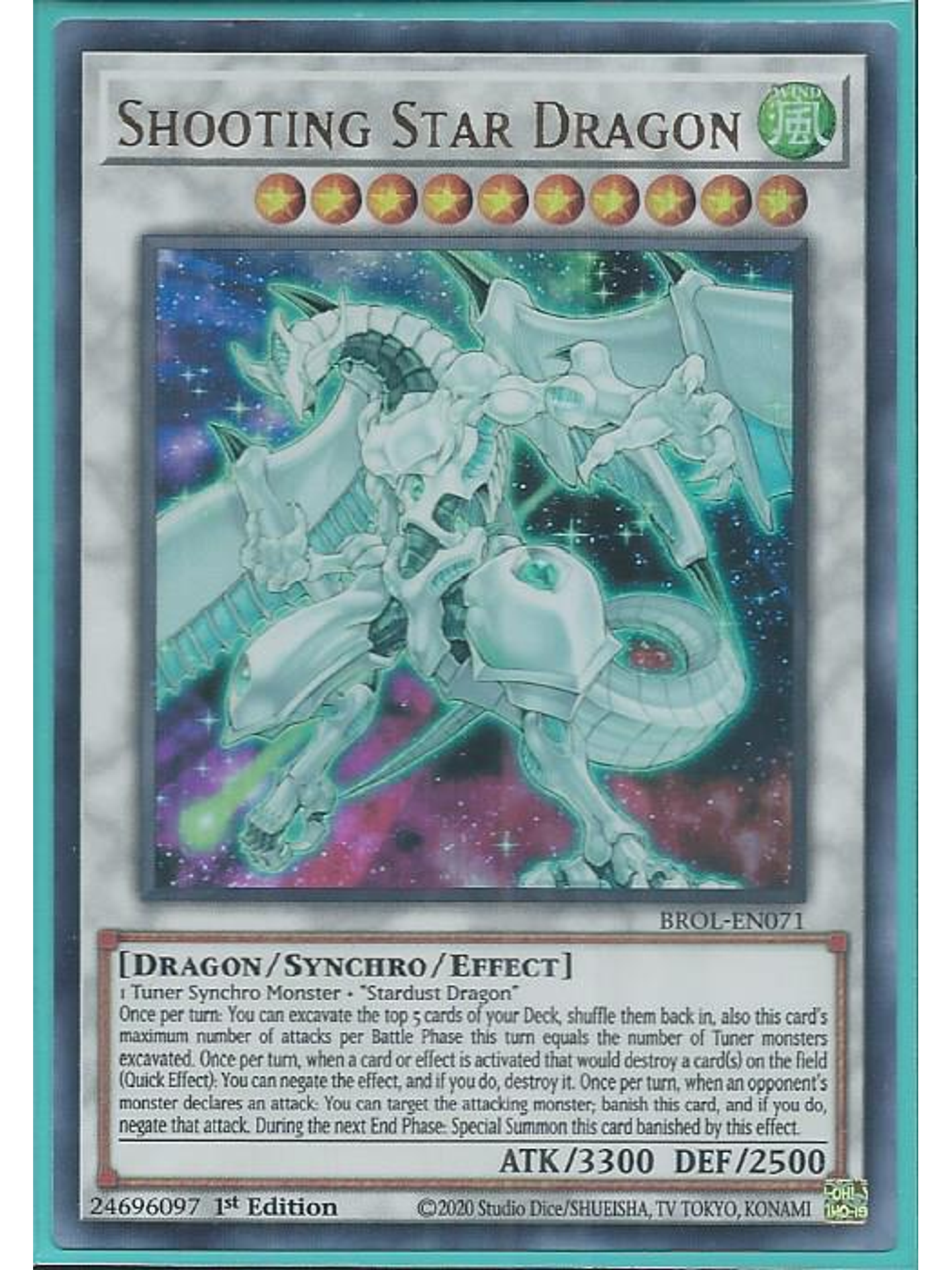 Shooting Star Dragon - BROL-EN071 - Ultra Rare 1st Edition 1