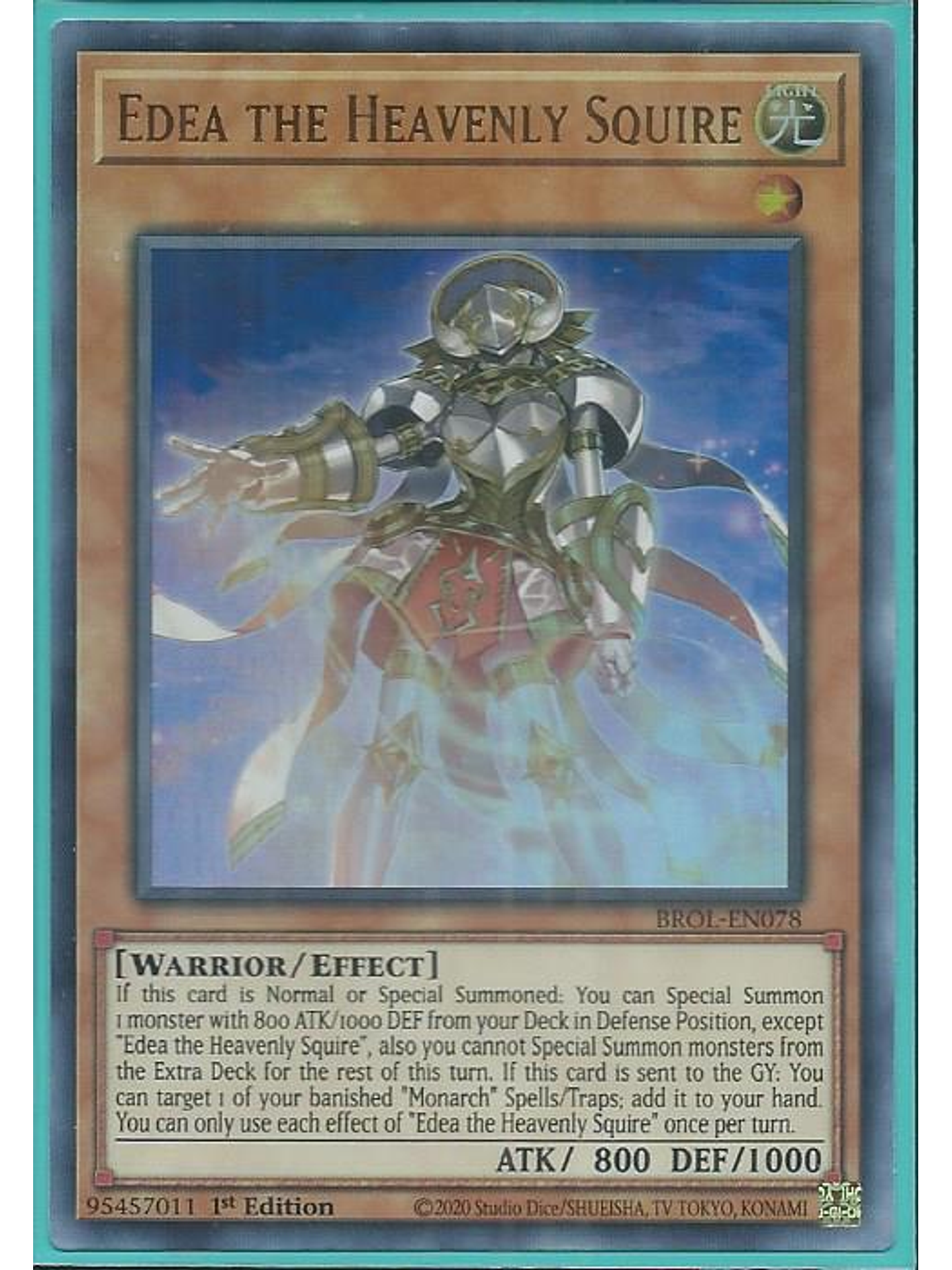 Edea the Heavenly Squire - BROL-EN078 - Ultra Rare 1st Edition 1