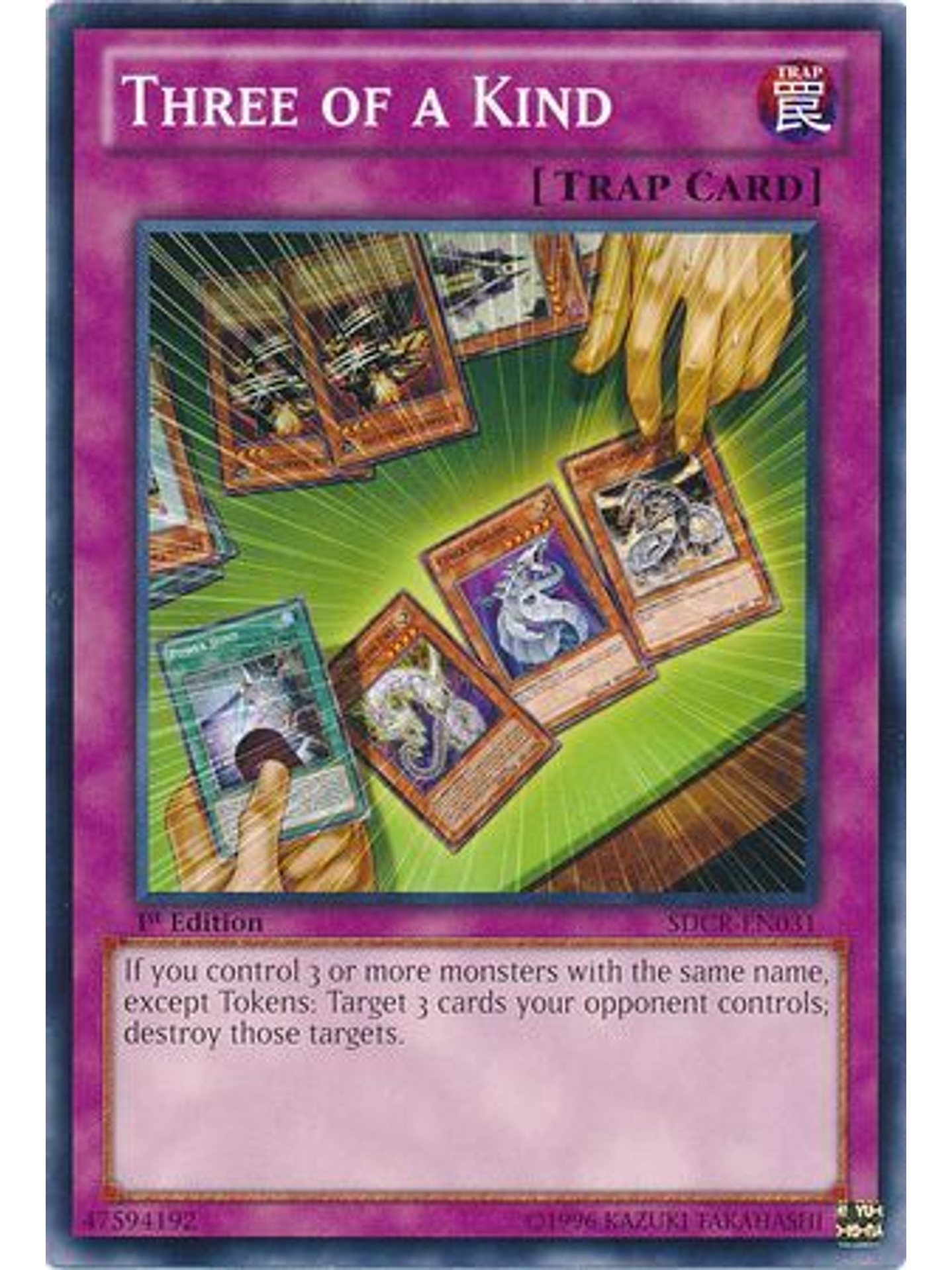 Three of a Kind - SDCR-EN031 - Common 1st Edition 1