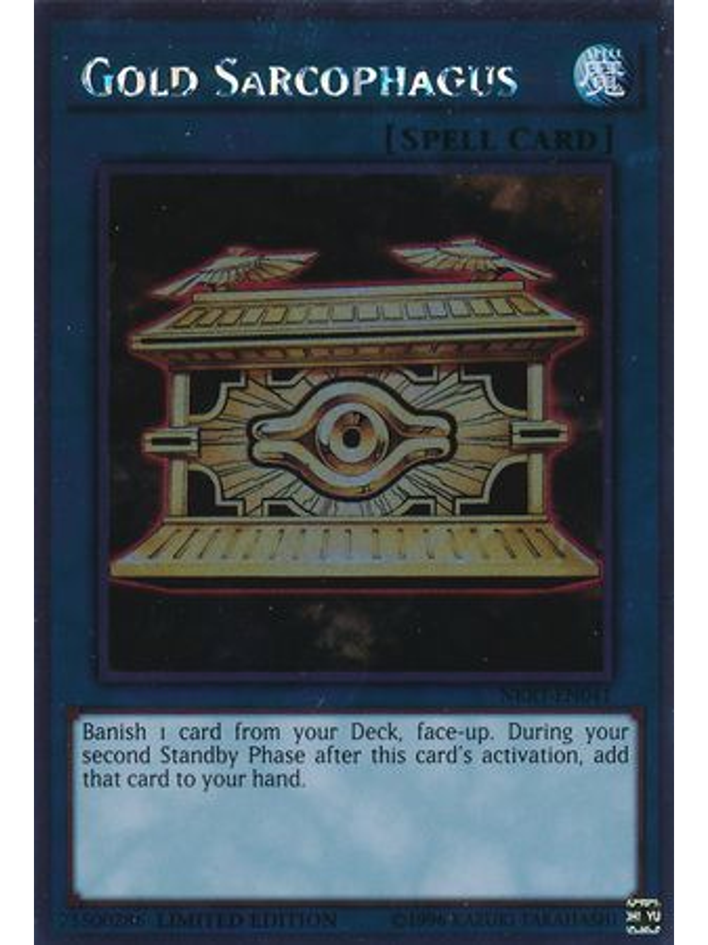 Gold Sarcophagus - NKRT-EN041 - Platinum Rare 1st Edition 1