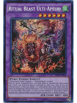 Ritual Beast Ulti-Apelio - THSF-EN028 - Secret Rare 1st Edition