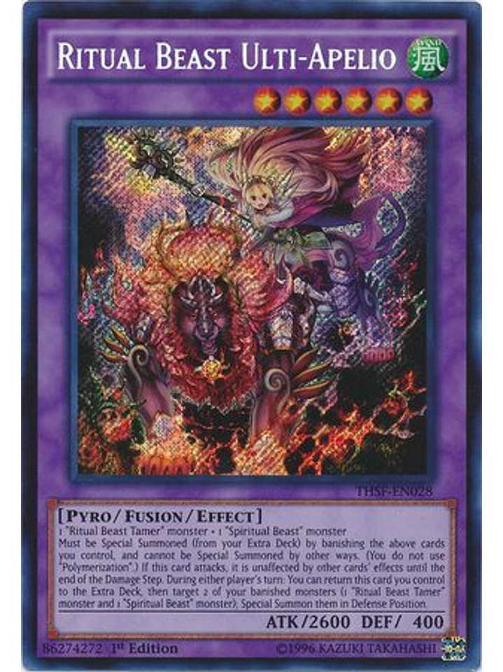 Ritual Beast Ulti-Apelio - THSF-EN028 - Secret Rare 1st Edition 1
