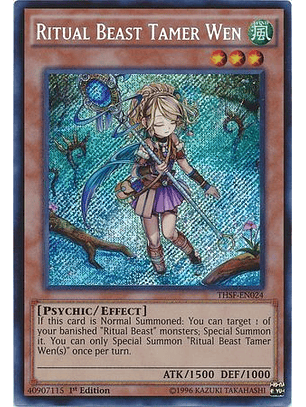 Ritual Beast Tamer Wen - THSF-EN024 - Secret Rare 1st Edition