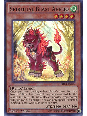 Spiritual Beast Apelio - THSF-EN025 - Super Rare 1st Edition