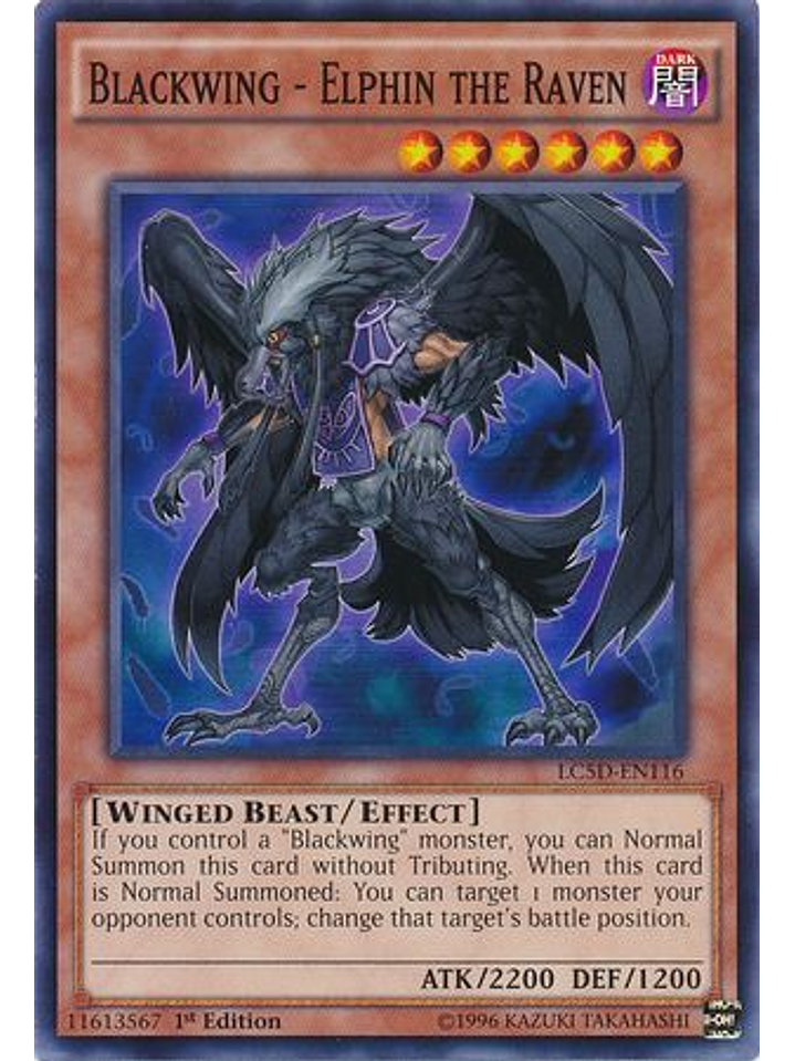 Blackwing - Elphin the Raven - LC5D-EN116 - Common 1st Edition 1