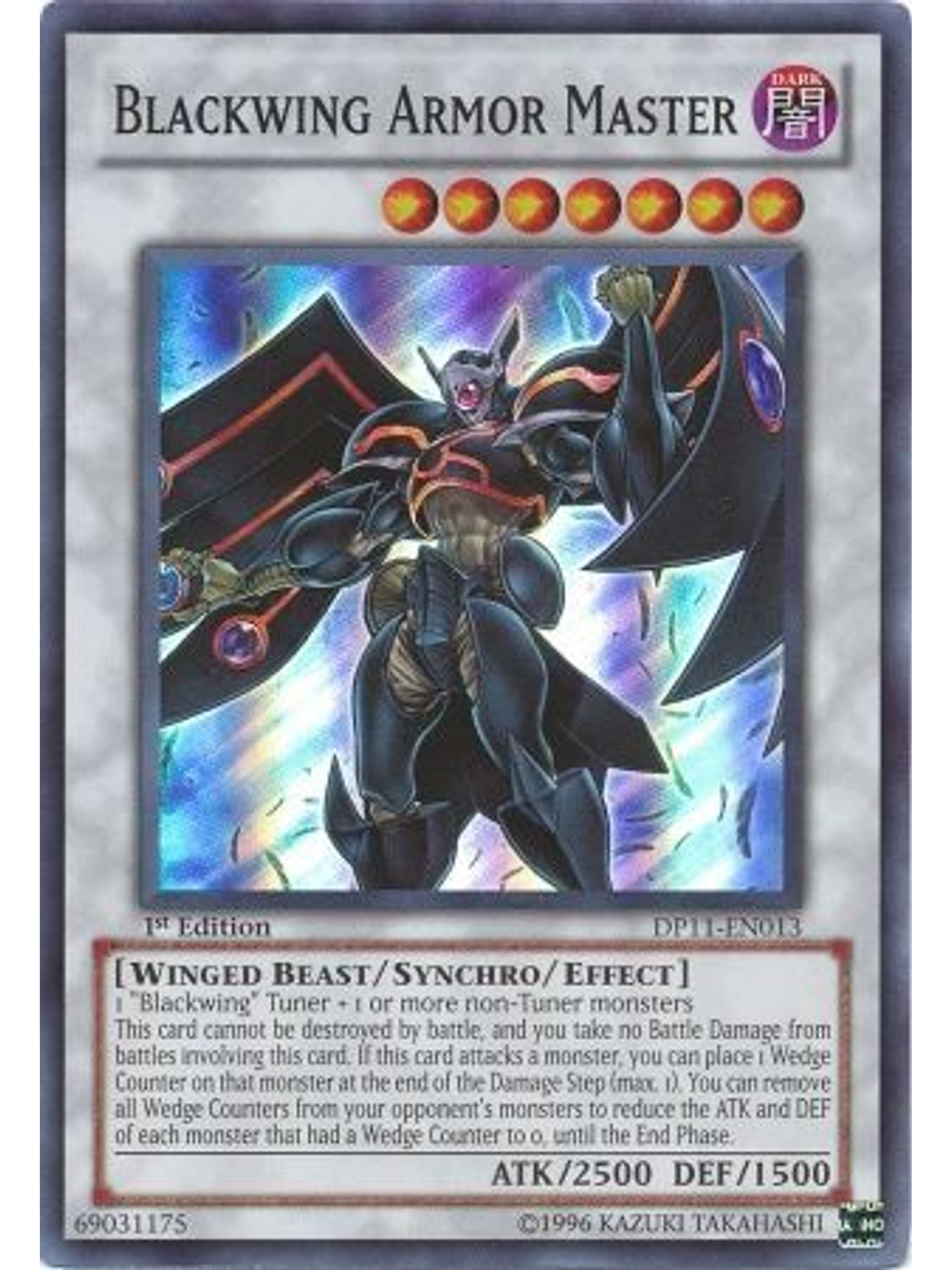 Blackwing Armor Master - DP11-EN013 - Super Rare 1st Edition 1