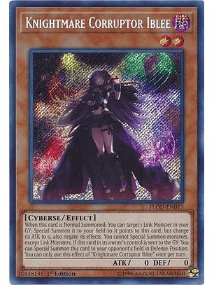 Knightmare Corruptor Iblee - FLOD-EN017 - Secret Rare 1st Edition