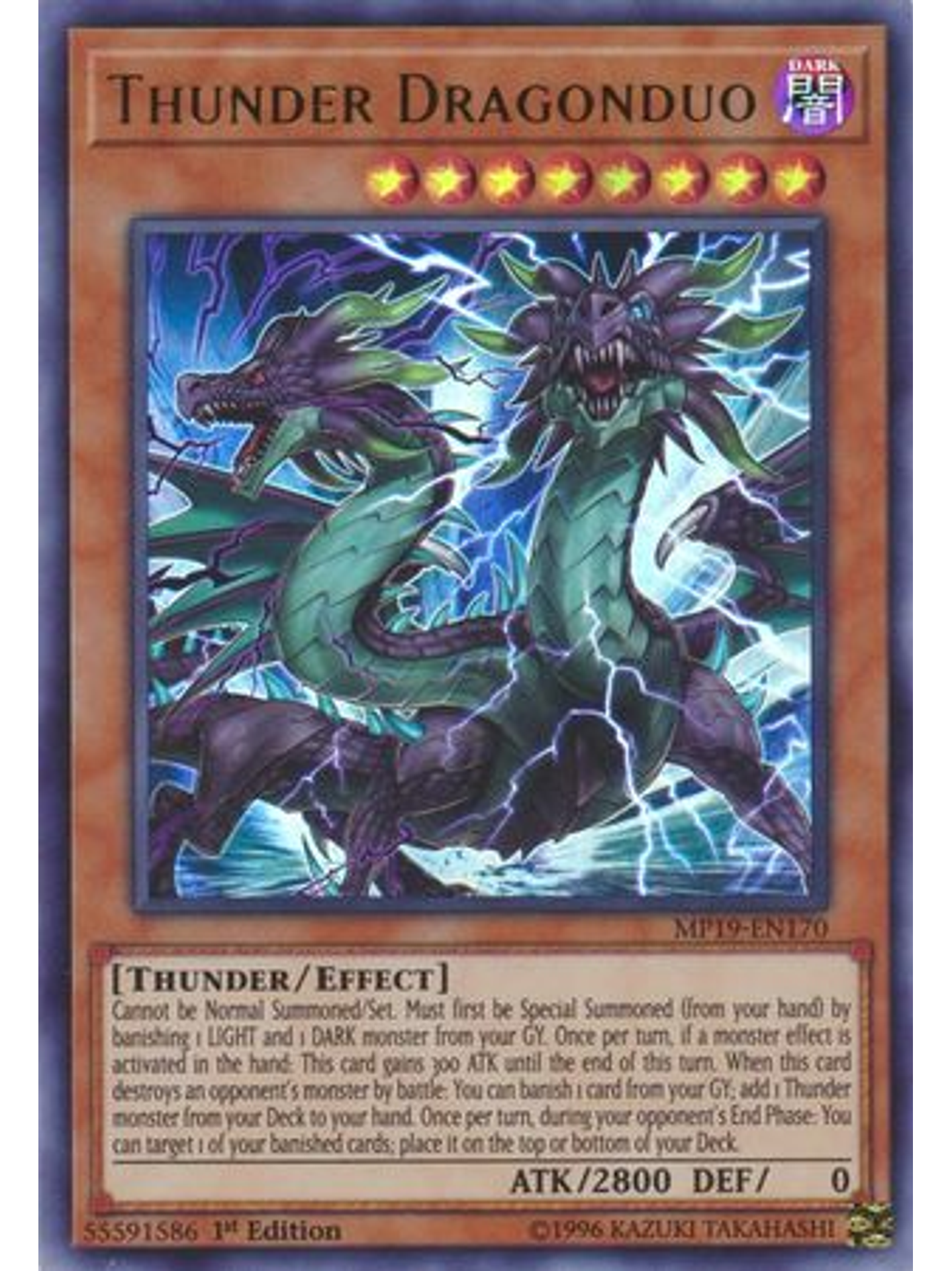 Thunder Dragonduo - MP19-EN170 - Ultra Rare Unlimited 1