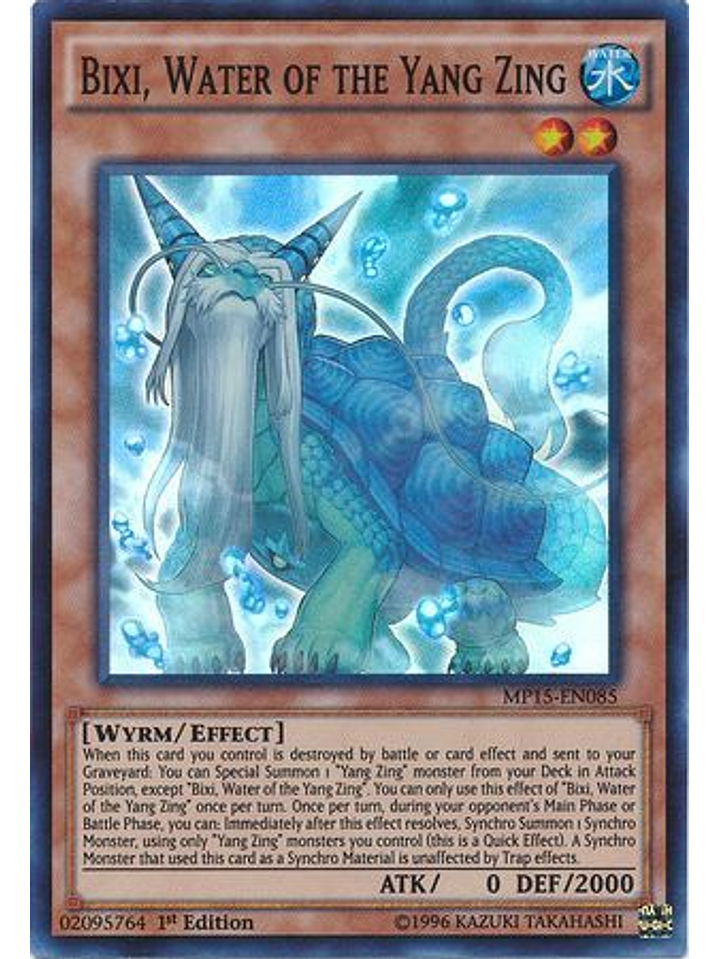 Bixi, Water of the Yang Zing - MP15-EN085 - Super Rare 1st Edition 1