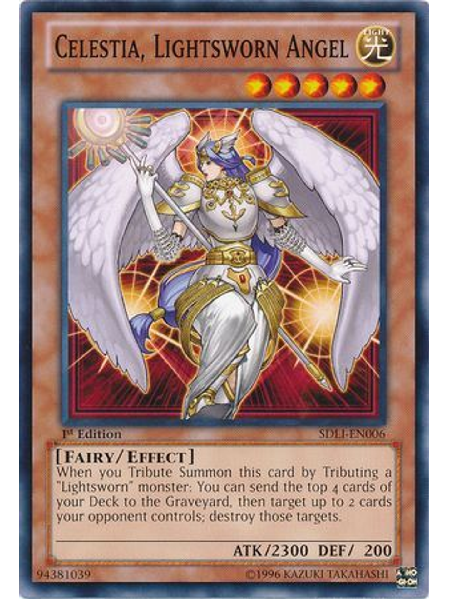 Celestia, Lightsworn Angel - sdli-en006 - Common 1st Edition 1