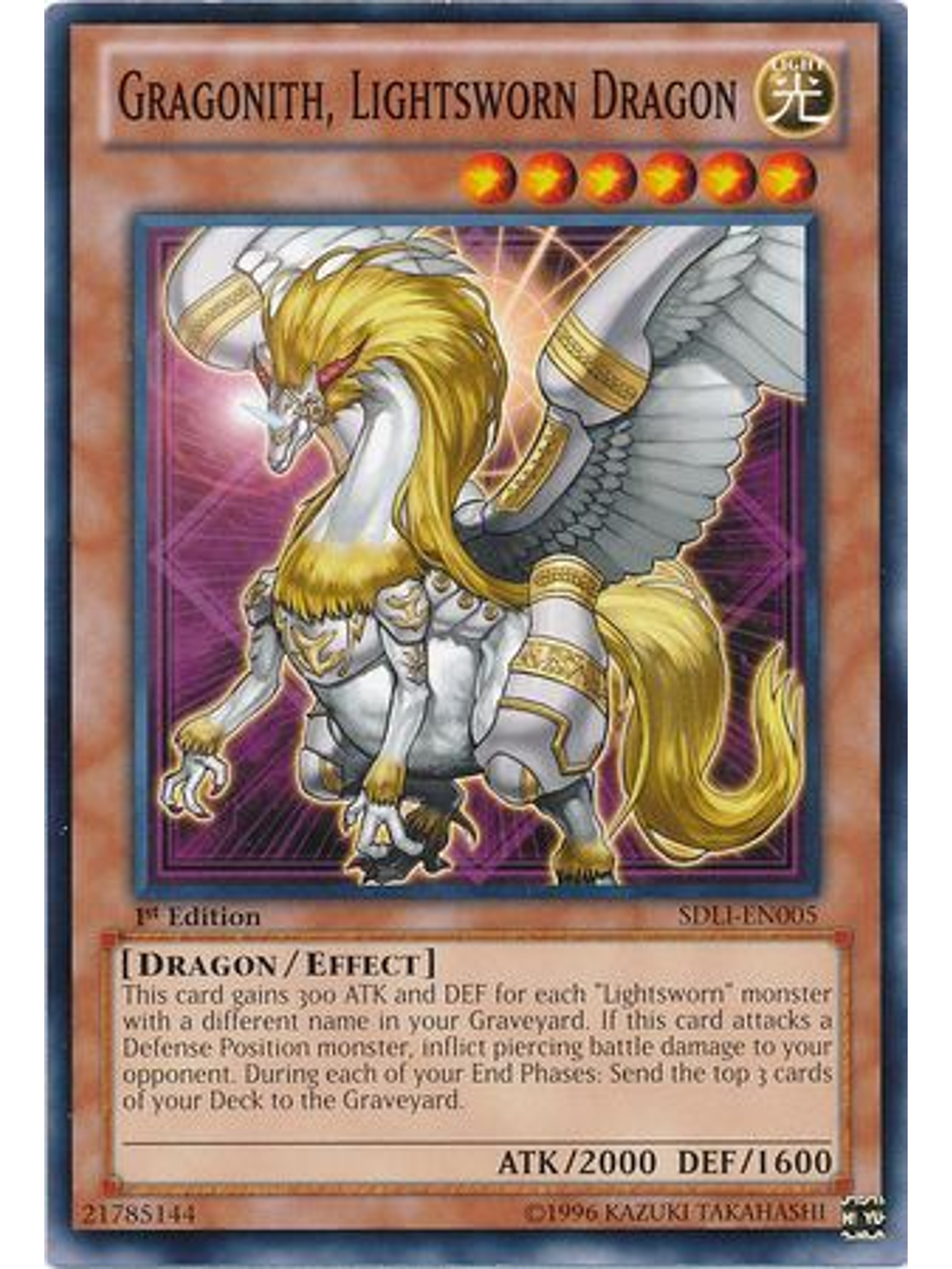 Gragonith, Lightsworn Dragon - sdli-en005 - Common 1st Edition 1