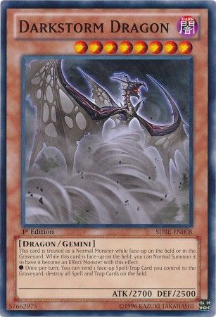 Darkstorm Dragon - SDBE-EN008 - Common 1st Edition