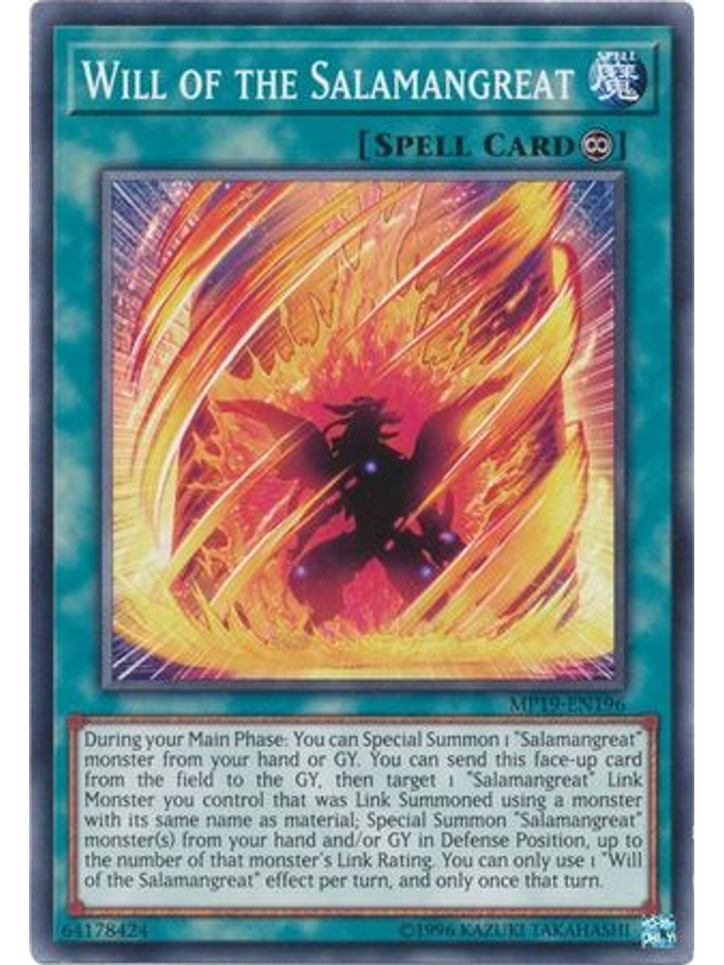 Will of the Salamangreat - MP19-EN196 - Common Unlimited 1