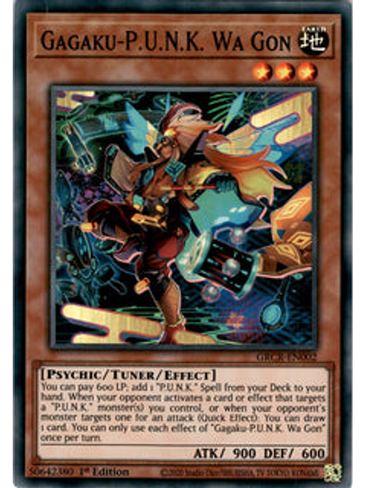 Gagaku-P.U.N.K. Wa Gon - GRCR-EN002 - Super Rare 1st Edition 1