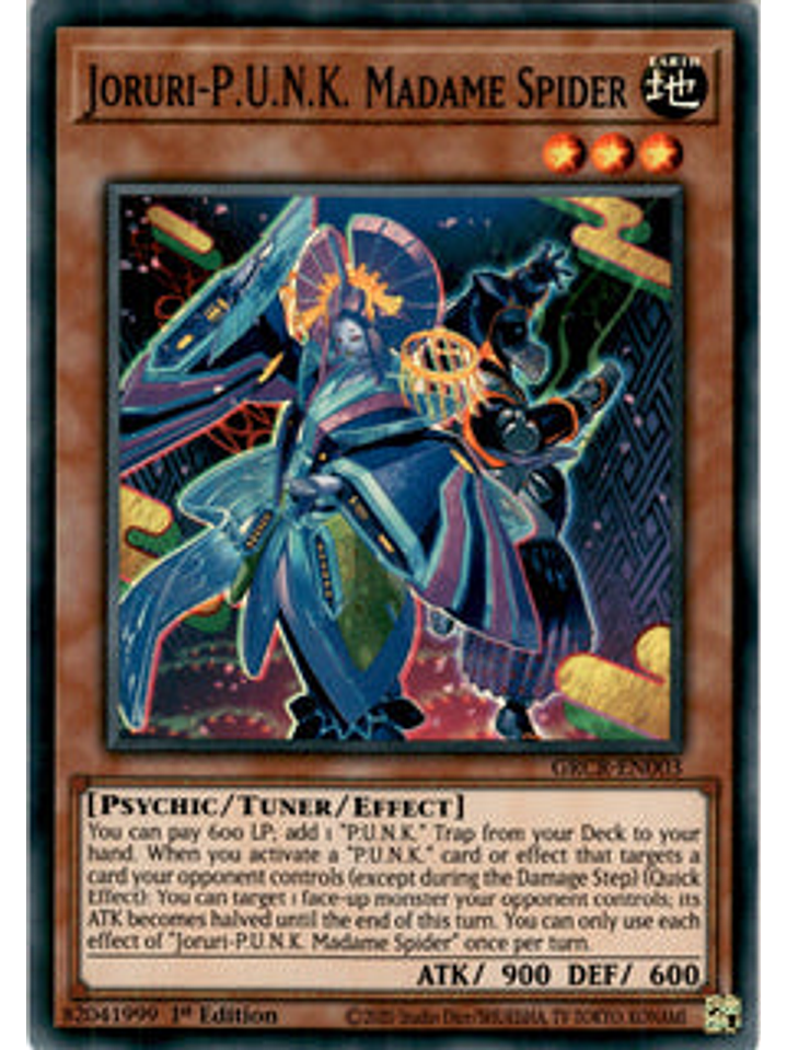 Joruri-P.U.N.K. Madame Spider - GRCR-EN003 - Super Rare 1st Edition 1