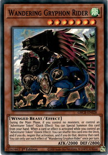 Wandering Gryphon Rider - GRCR-EN028 - Super Rare 1st Edition