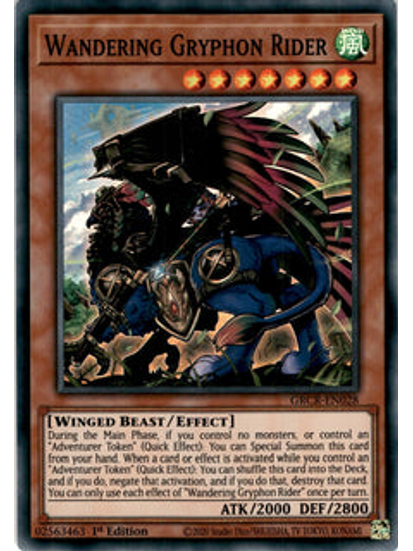 Wandering Gryphon Rider - GRCR-EN028 - Super Rare 1st Edition 1