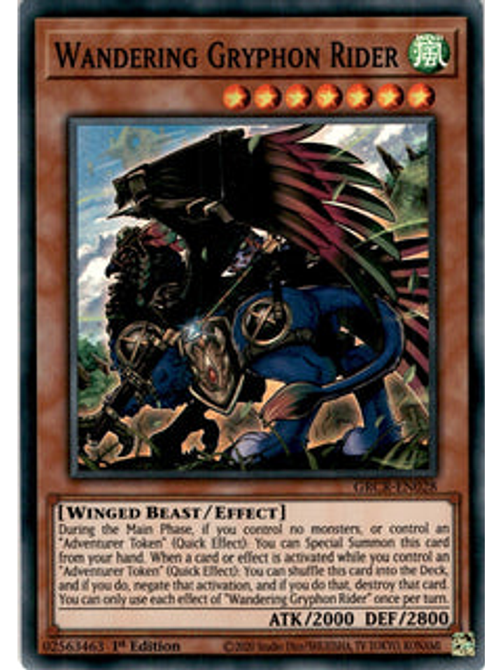 Wandering Gryphon Rider - GRCR-EN028 - Super Rare 1st Edition 1