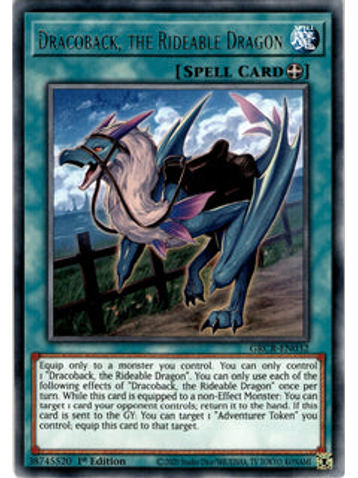 Dracoback, the Rideable Dragon - GRCR-EN032 - Rare 1st Edition 1